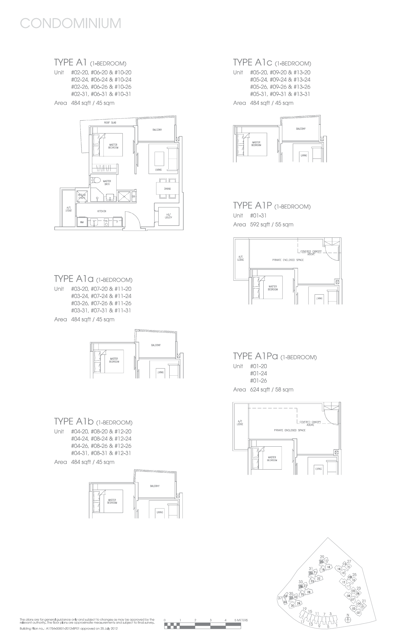 Skies Miltonia 1 Bedroom Floor Plan 1